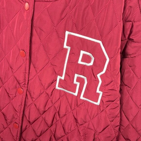 Forever 21 x Reebok Plus Size Quilted Reebok Varsity Jacket Burgundy Size 1X NWO - Picture 3 of 7